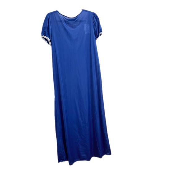 Vintage 70’s Nylon Nightgown Blue and Red - Picture 2 of 6